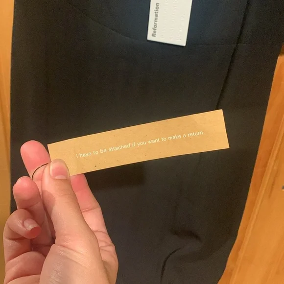 NWT Reformation Black Dress - Picture 5 of 10